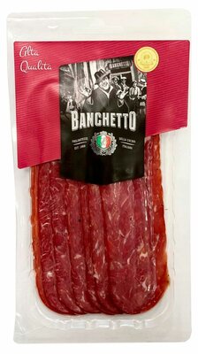 Копченое мясо Банкетто (Banchetto) Карпаччо сырокопченое из говядины нарезка охлажденная 80 г