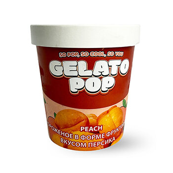 Мороженое Джелато Поп (Gelato Pop) в форме фруктов персик 190 г