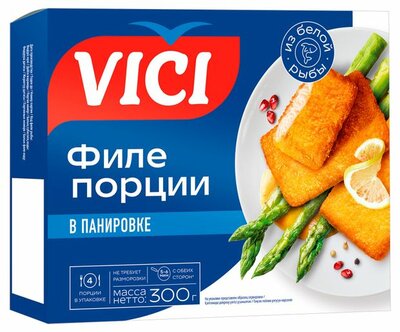 Хек филе порции Вичи (Vici) в панировке замороженные 300 г