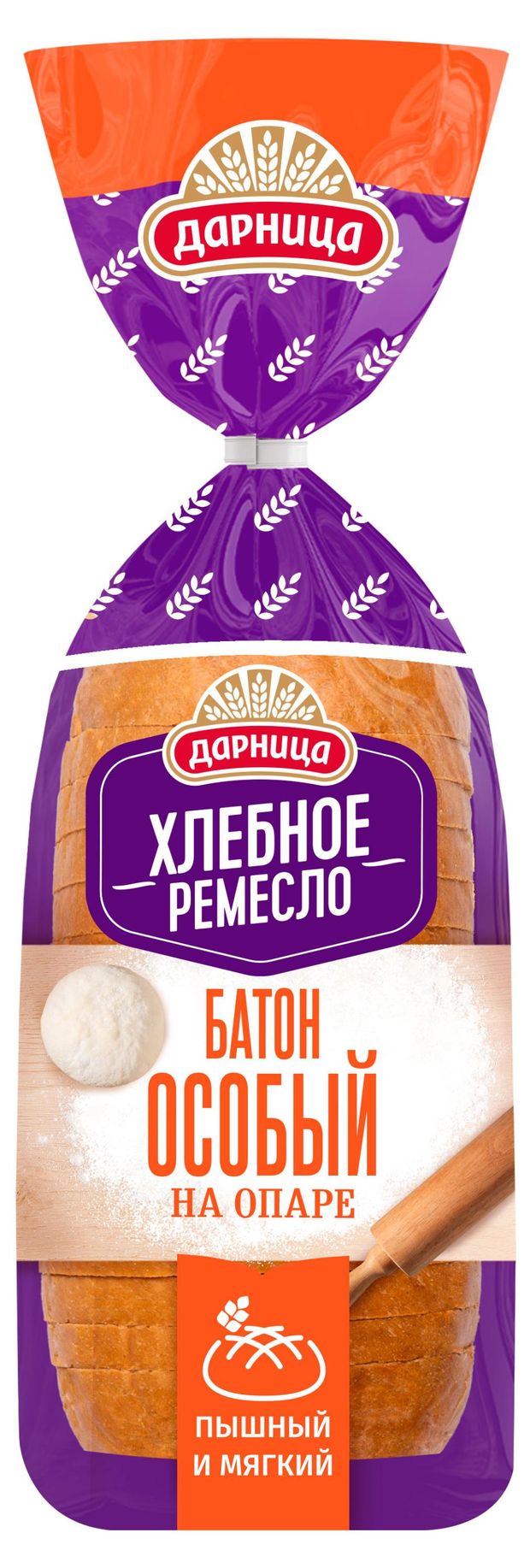 

Батон Ремесленный хлеб Особый на опаре в нарезке 300 г