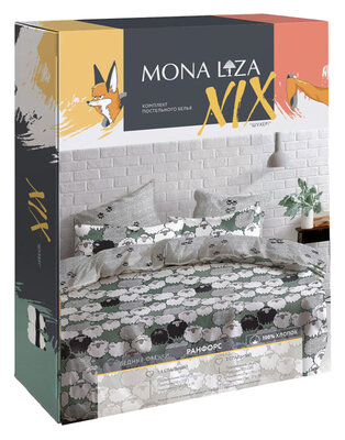 Комплект постельного белья Mona Liza Панды Овечки Коты 1.5-спальный хлопок ранфорс наволочки 50 х 70 см