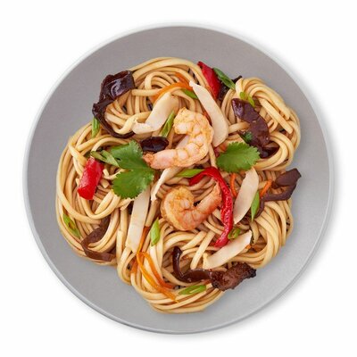 Лапша удон Пятёрочка Кафе с кальмарами и креветками 250 г