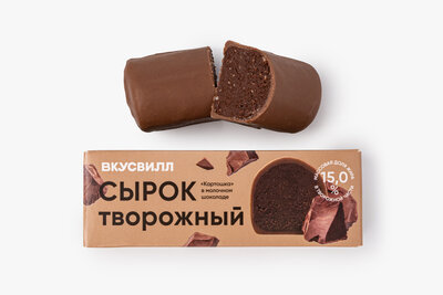 Сырок ВкусВилл творожный Картошка в молочном шоколаде 15% 50 г