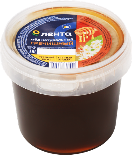 

Мед цветочный ЛЕНТА гречишный натуральный