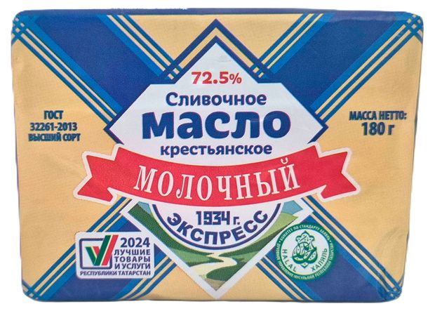 

Масло сливочное Алексеевское Молоко крестьянское 72.5%, 180 г
