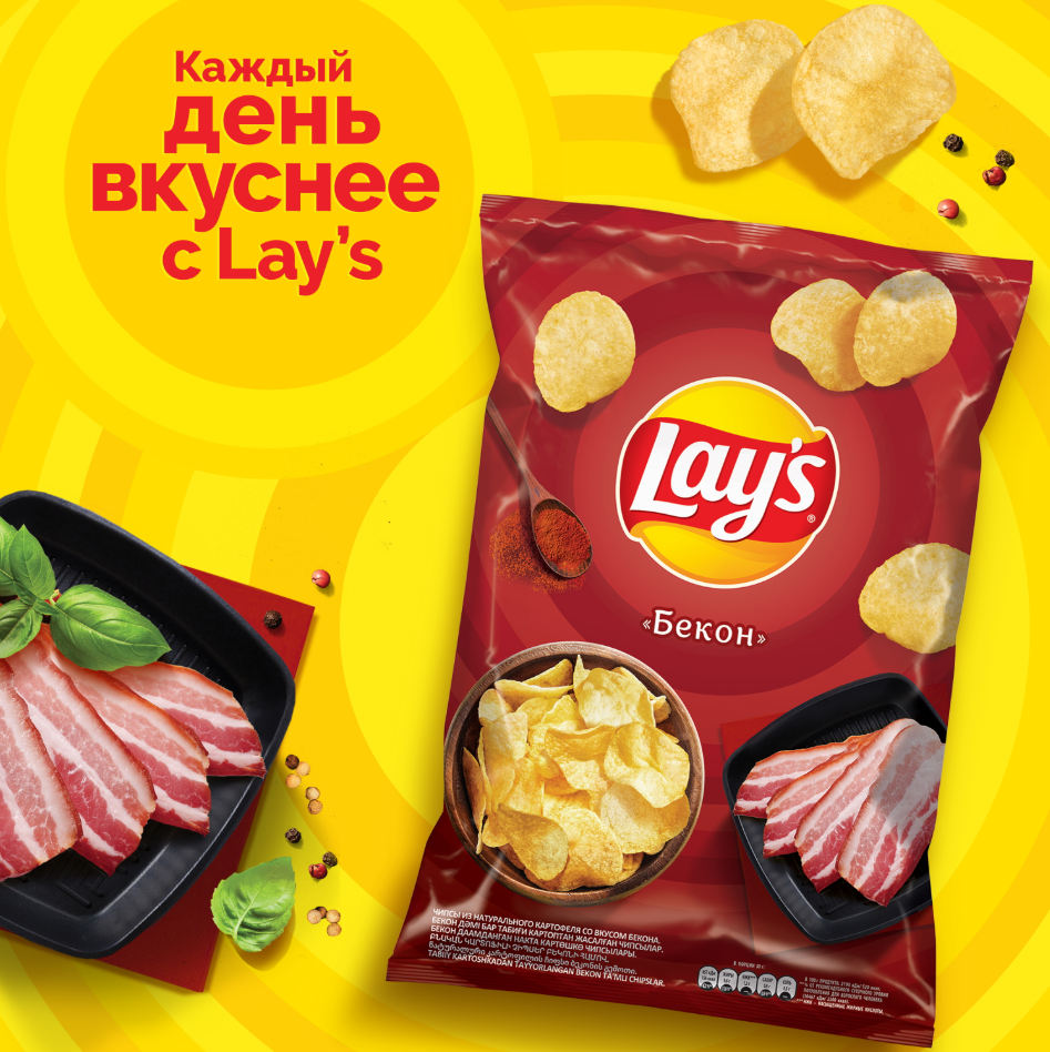 

Чипсы картофельные Lay's Бекон 140 г