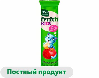 Лента Fruit It Kids Яблоко Банан фруктовая для детей с 12 месяцев 15 г