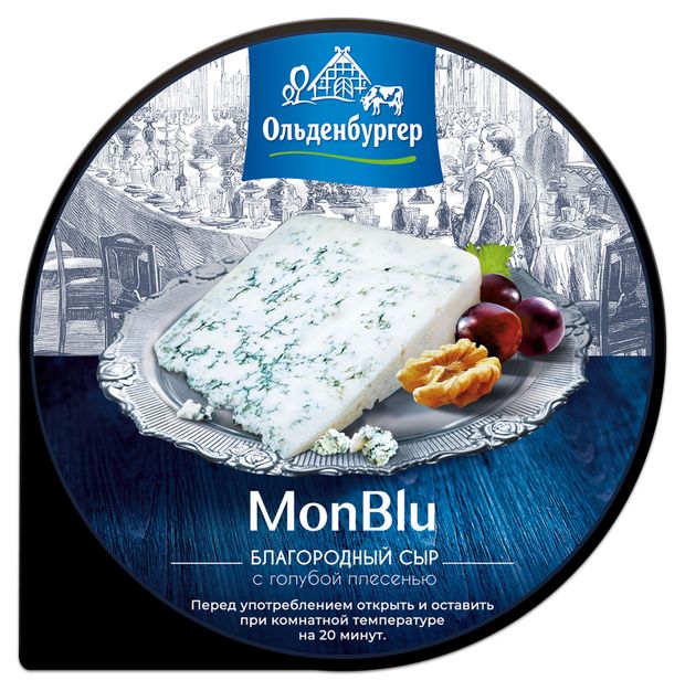 

Сыр MonBlu c голубой благородной плесенью 50% вес