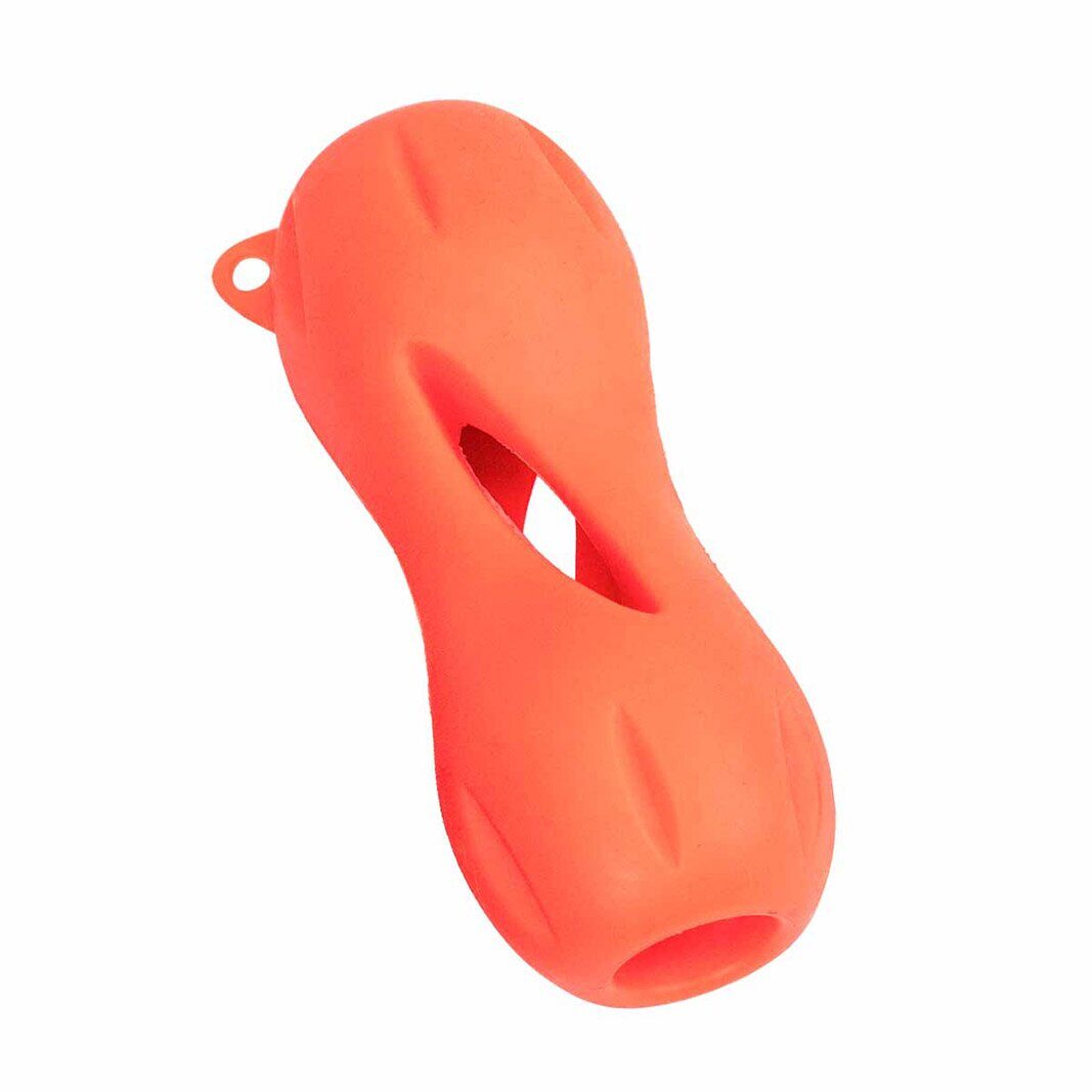 

Игрушка для собак ДАРЭЛЕНД Кость резиновая под лакомство, большая 16 x 6.5 см, коралловая