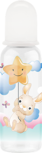 

Бутылочка для кормления детей Lubby Just 250мл, с силиконовой молочной соской, с 0 месяцев, Арт. 16401/12