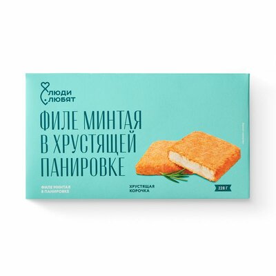 Филе минтая Люди Любят в панировке мороженое 228 г