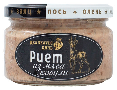 Риет Деликатес Дичь Из мяса косули с грушей и мягким сыром 200г
