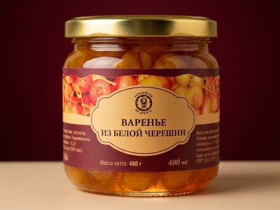 Варенье из белой черешни