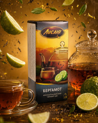 Чай чёрный, Лисма, бергамот, 25 шт.