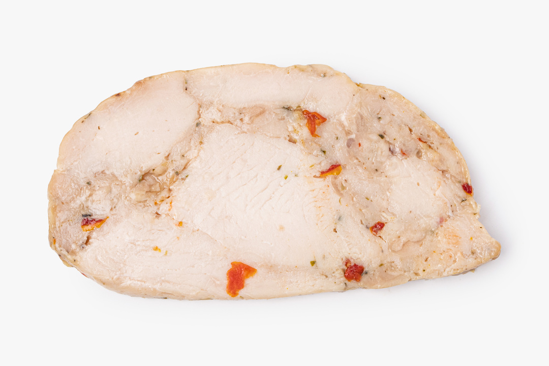 

Рулет из индейки зернового откорма ВкусВилл с вялеными томатами и розмарином 300 г