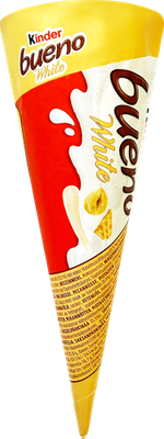 Мороженое Киндер Буэно (Kinder Bueno) белое в вафельном рожке 62 г