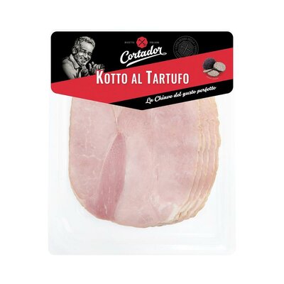 Продукт мясной варёный Кортадор (Cortador) Трюфельное котто (Kotto al Tartufo) из свинины нарезка 170 г