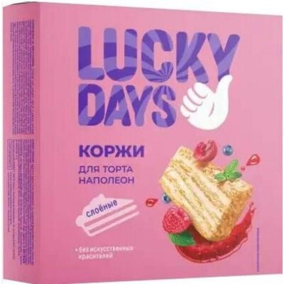 Коржи Слоеные для Торта Лаки Дэйс 380г