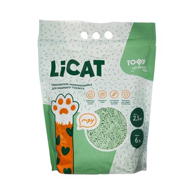 Наполнитель LiCat TOFU Зеленый чай 6л