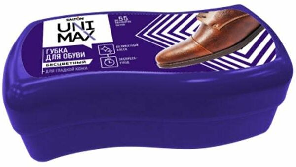 Губка для обуви из гладкой кожи Unimax Волна бесцветная