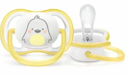 Пустышка силиконовая Ultra Air декор Цыплёнок 0-6 мес уп 1шт универсальная