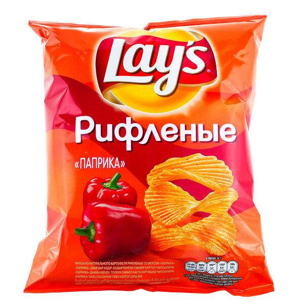 Чипсы картофельные Lays рифленые с паприко