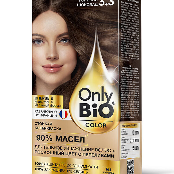 Краска для волос Only Bio Color т3.3 Горький шоколад