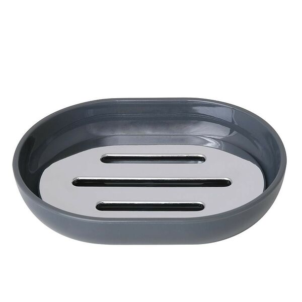 Мыльница Sibo Alba Grey, пластик, 12х9 см
