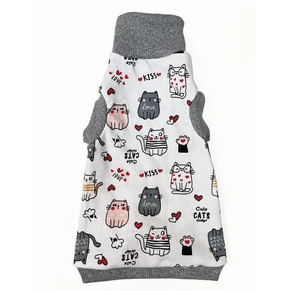 Водолазка для кошек Cats M белый (унисекс)