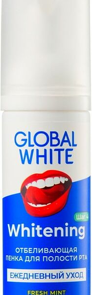 Пенка для полости рта Global White Отбеливающая 50мл