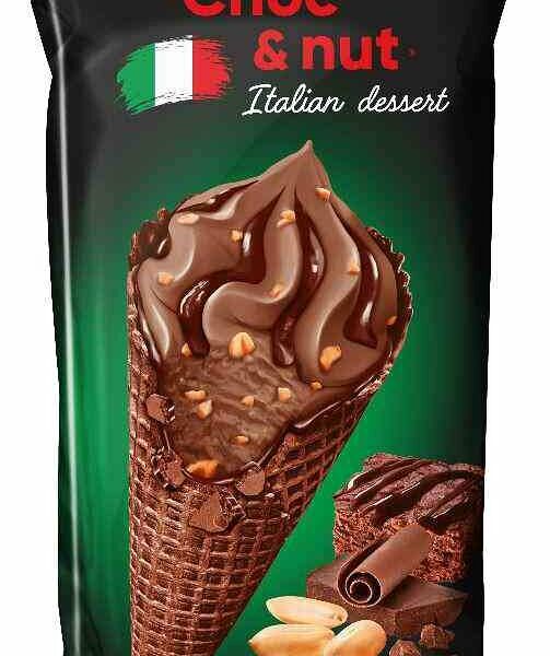 Мороженое пломбир Dessert club Choc&nut брауни-арахис-шоколад