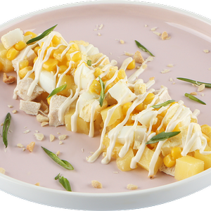 Салат Курочка-Ряба  лоток вес 