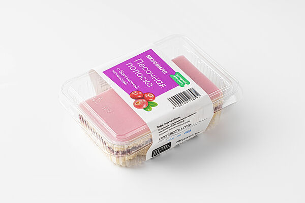 Песочная полоска  с брусничной начинкой