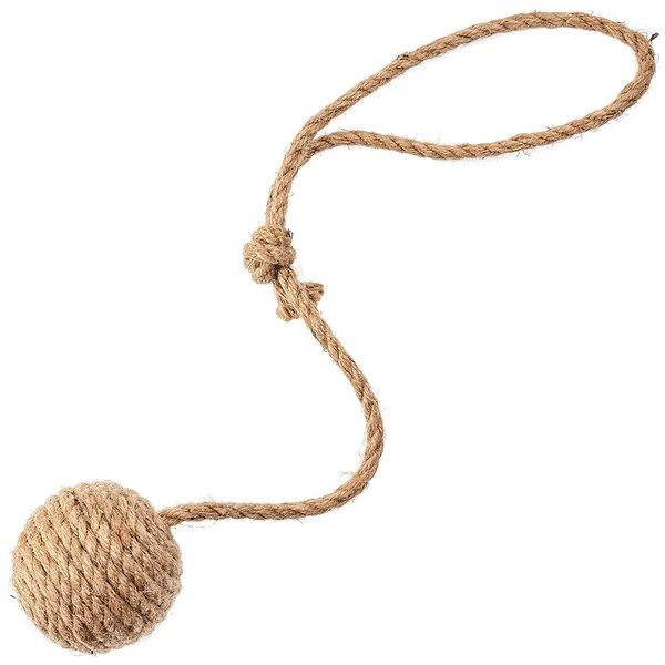 Игрушка для кошек Когтеточка динамическая клубок малый с ручкой