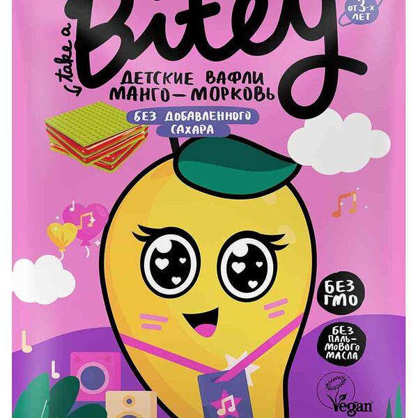Вафли Take a Bitey Манго-Морковь 35г