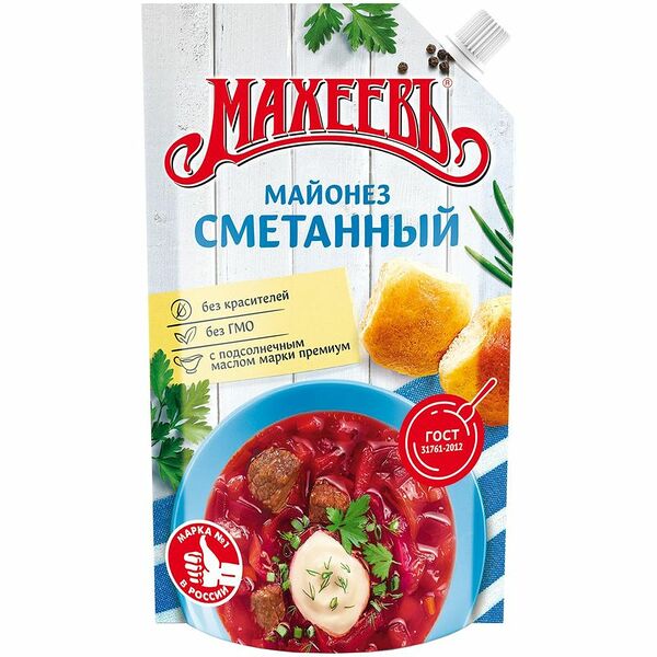 Майонез МАХЕЕВЪ Сметанный 50,5% 380мл