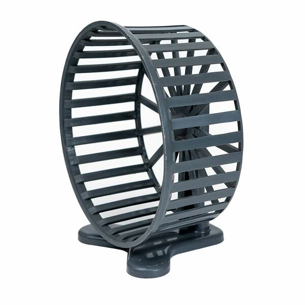 HOMEPET Колесо для грызунов с подставкой пластиковое серое d14см