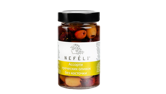 Оливки Nefeli ассорти без косточки Греция