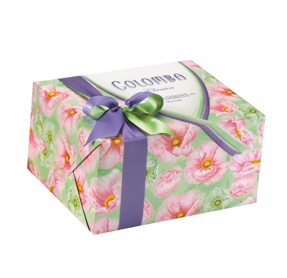 

Кулич классический с изюмом и апельсиновыми цукатами в подарочной коробке с бантом, Flamigni, 750 г, Италия