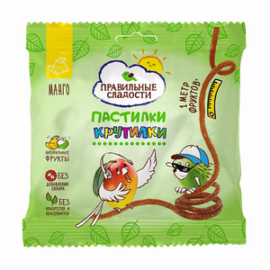 Пастилки Правильные сладости Крутилки Манго, 30 г
