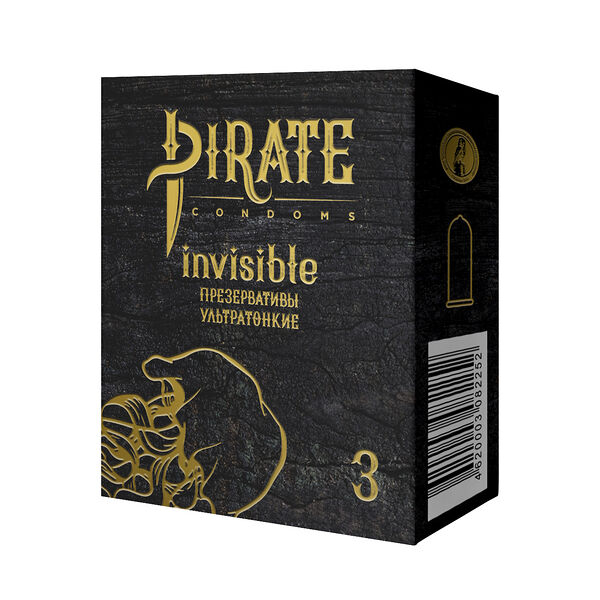 Презервативы Pirate Invisible ультратонкие 3 шт