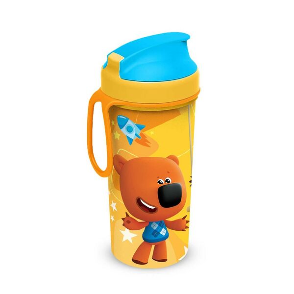 Бутылка Ми-Ми-Мишки с петлей, 400 мл, оранжевый, пластик, 1 шт
