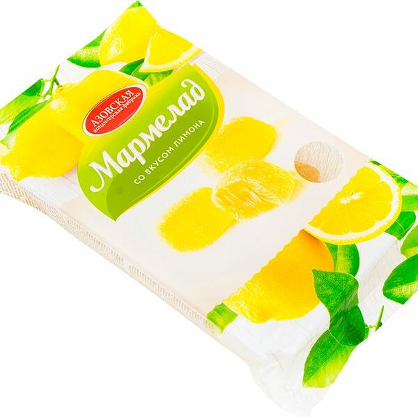 Мармелад Азовская КФ желейный лимон, 300г
