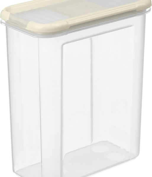 Емкость для сыпучих продуктов IdiLand Modena с дозатором светло-бежевый 1.5л