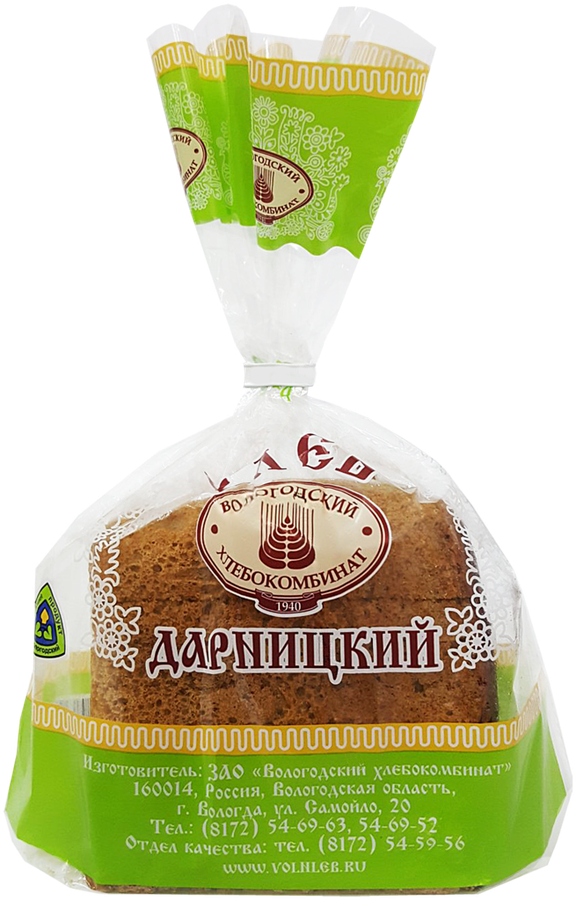 

Хлеб ХК ВОЛОГОДСКИЙ Дарницкий