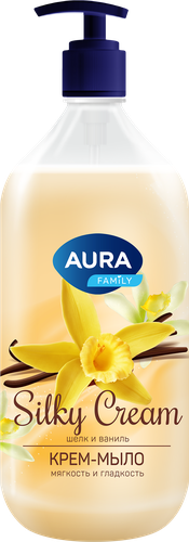 

Крем-мыло Aura Silky Cream Шелк и Ваниль 1 л