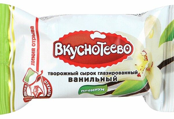 Сырок творожный глазированный Вкуснотеево премиум Ванильный 16%