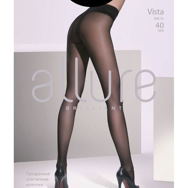 Колготки женские Аллюр Виста черные, 40 ден, размер 2