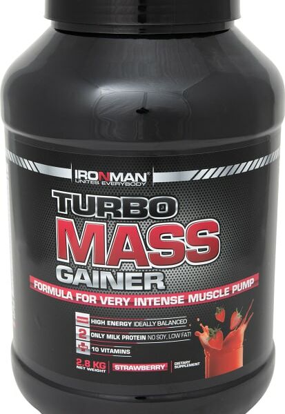 Гейнер IronMan Turbo Mass Gainer Земляника 2.8кг