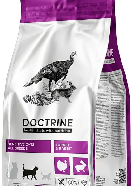 Сухой корм для кошек Doctrine чувствительное пищеварение с индейкой и кроликом 800г